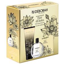 confezione regalo profumo e doccia schiuma fiori di loto