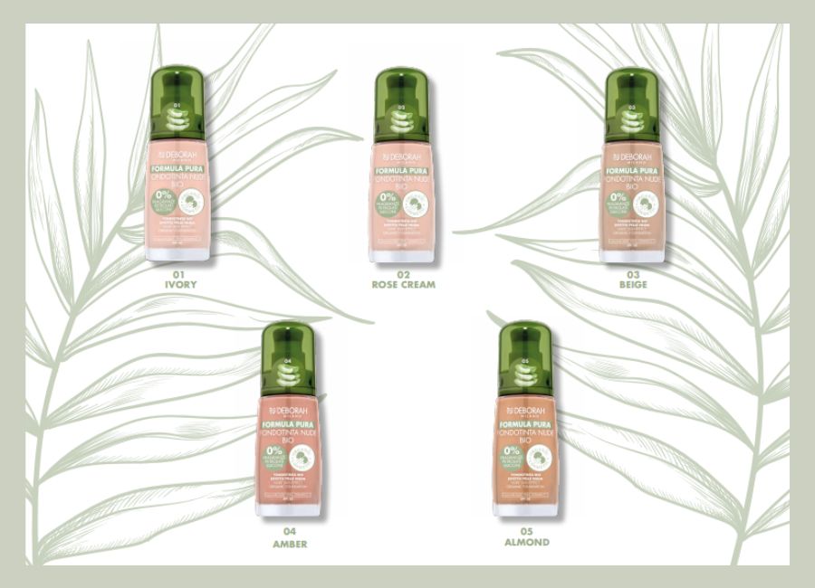 fondotinta nude formula pure Deborah Milano varie colorazioni