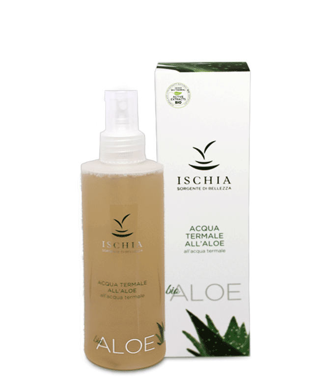 Acqua termale all' aloe vera rinfrescante, idratante, lenitiva e anti rossore, ottima come doposole.