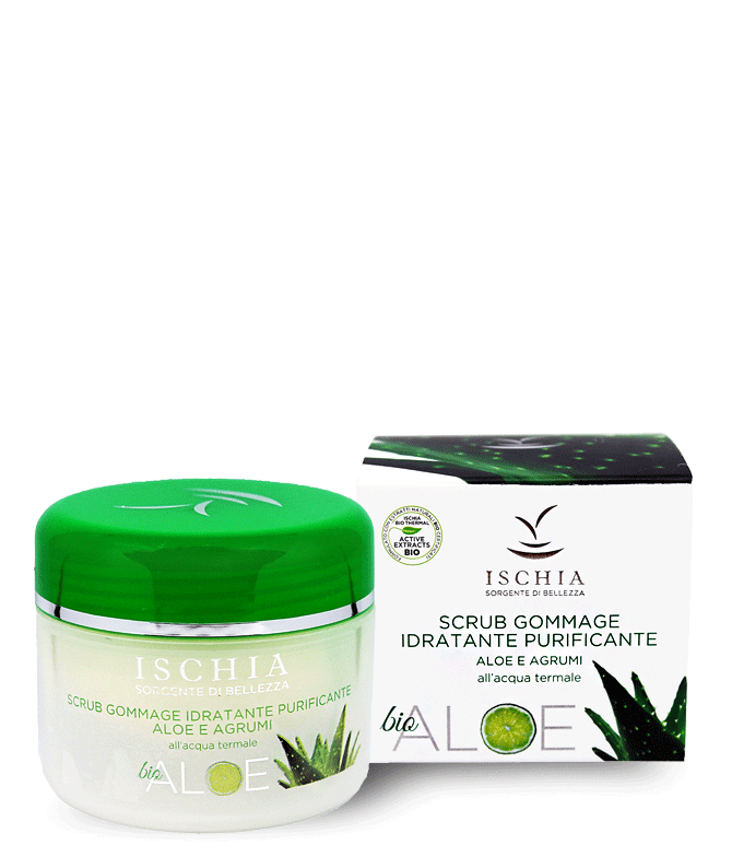 scrub viso gommage purificante e idratante aloe vera e agrumi 100 ml ischia