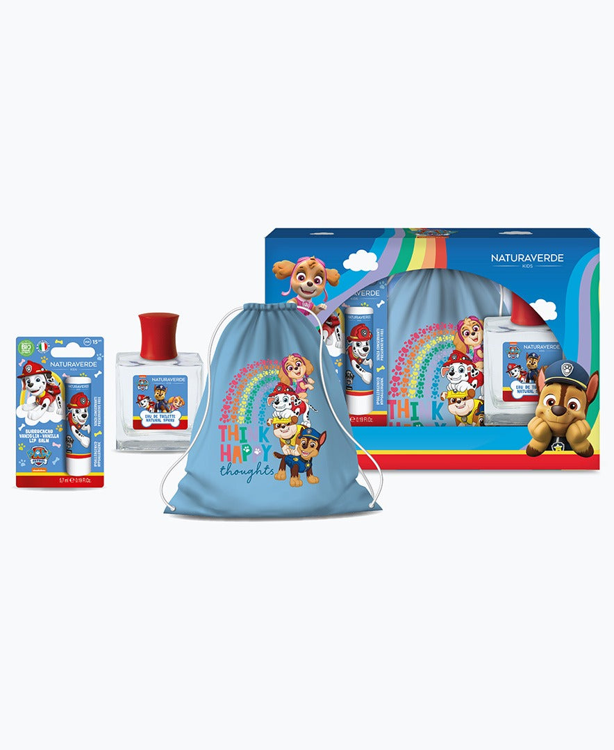 paw patrol confezione regalo con zaino profumo e burrocacao