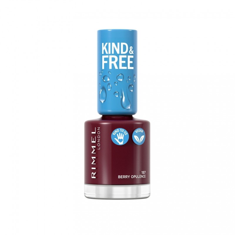 smalto rimmel vegano kind e free rosso scuro 157