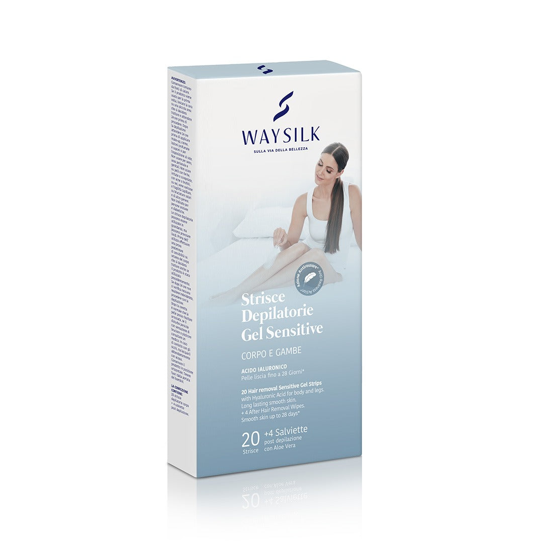 Waysilk Strisce Depilatorie Gel Sensitive Corpo e Gambe 20 Pezzi