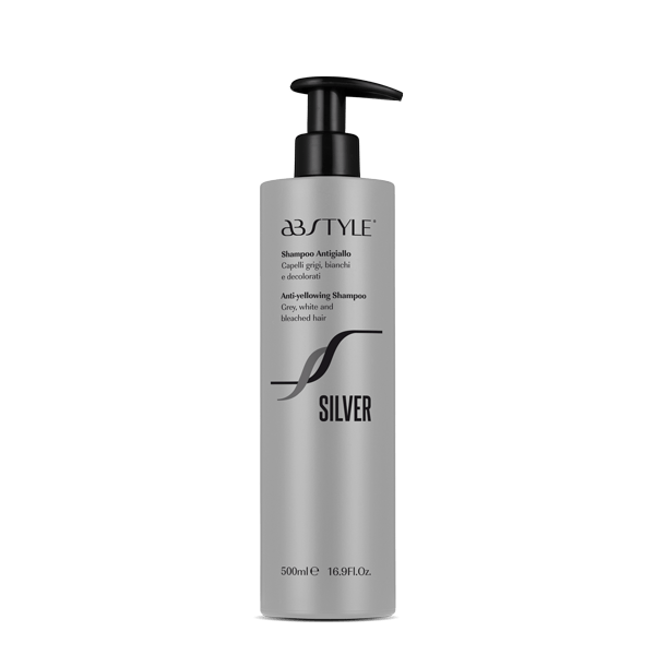 Shampoo silver per capelli bianchi, grigi e biondi abstyle 500 ml antigiallo