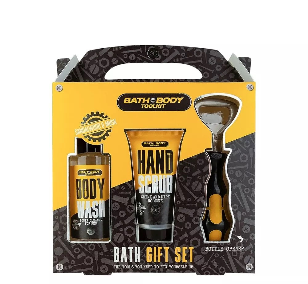 confezione regalo che simula una cassetta attrezzi