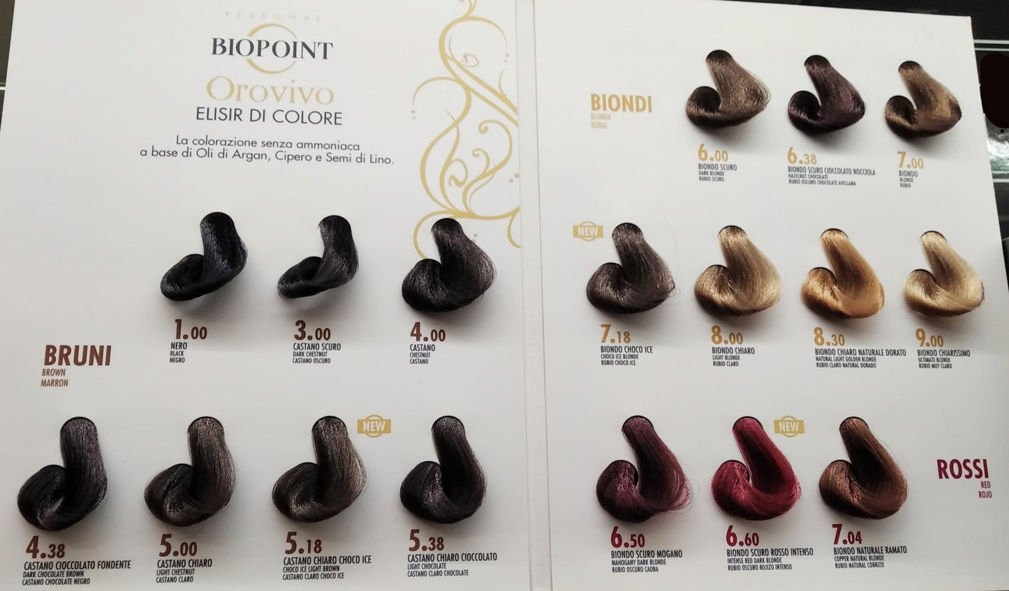 Biopoint Oro Vivo Elisir Di Colore Kit Per Capelli Senza Ammoniaca