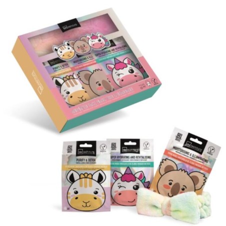 idc insitute kit tre maschere viso animal con fascia