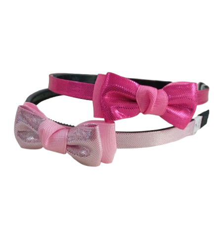 cerchietto con fiocco lurex effetto brillante