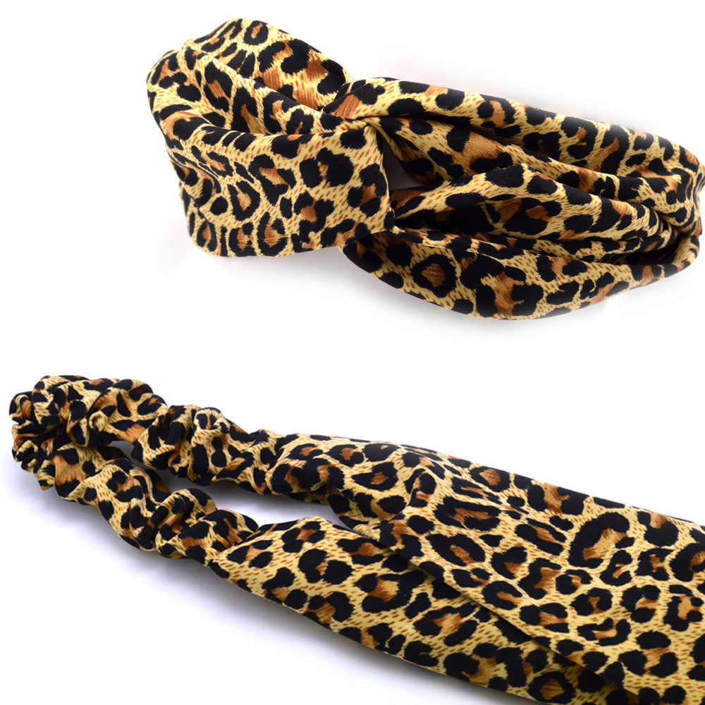 fascia per capelli leopardata animalier