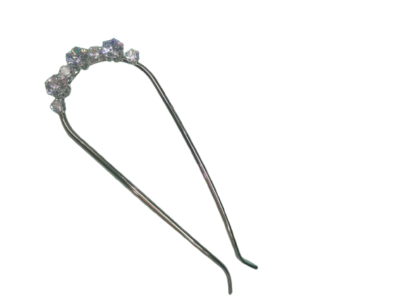 forcella gioiello in metallo per acconciature