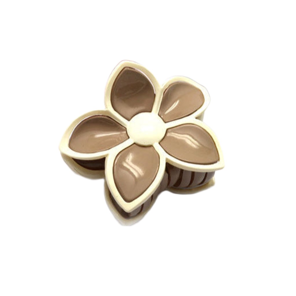 pinza a fiore beige