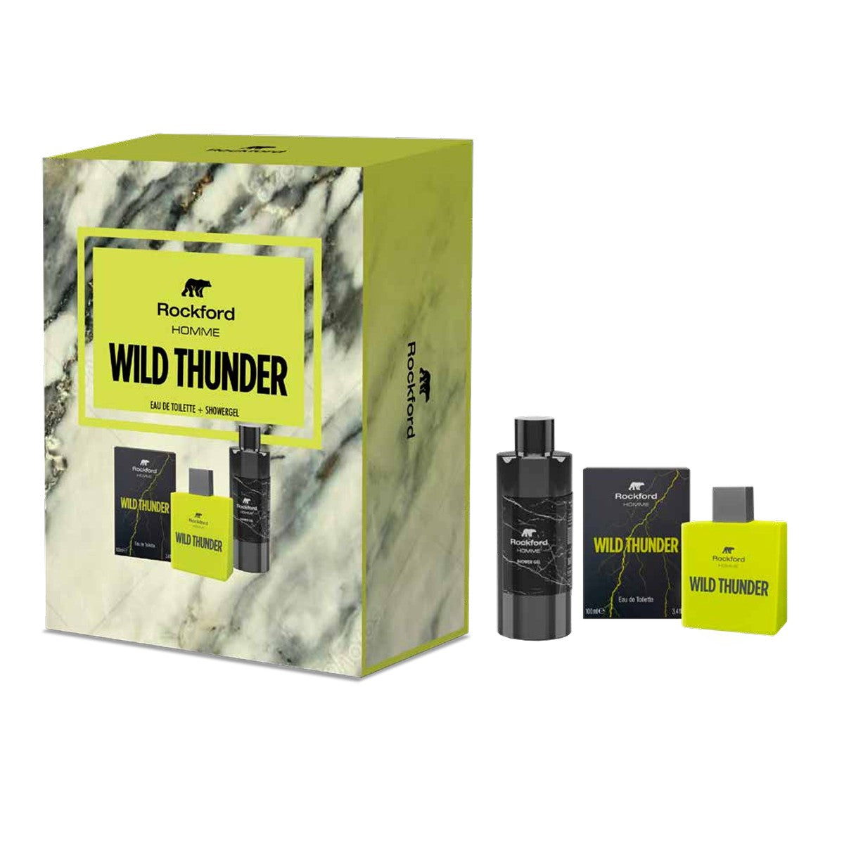 confezione regalo uomo rockford wild thunder profumo e gel doccia