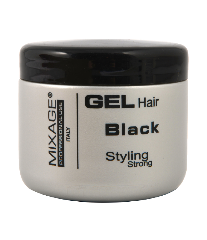 MIXAGE GEL HAIR BLACK VASO 250 ML