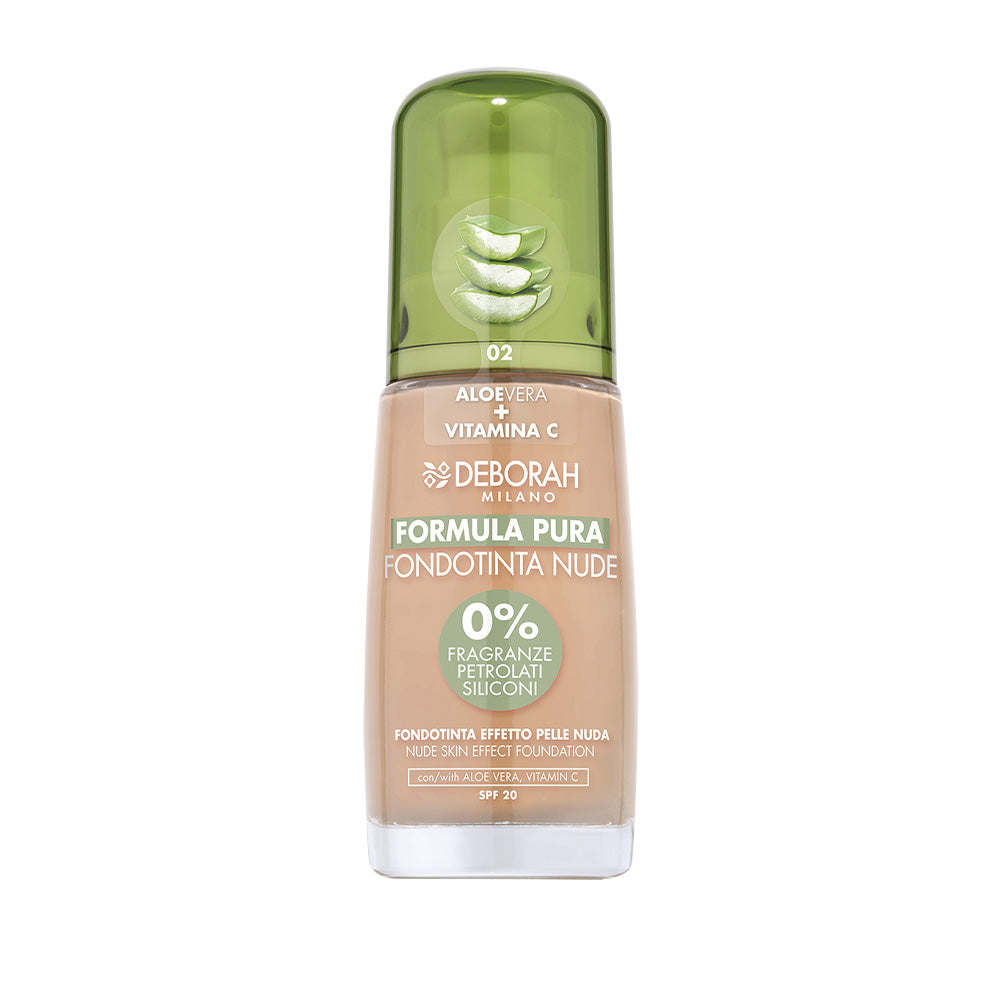 fondotinta nude per pelli sensibili e delicate Deborah Milano formula pura numero 2