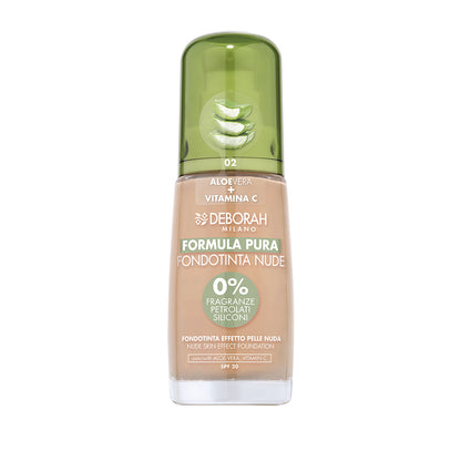 fondotinta nude per pelli sensibili e delicate Deborah Milano formula pura numero 2
