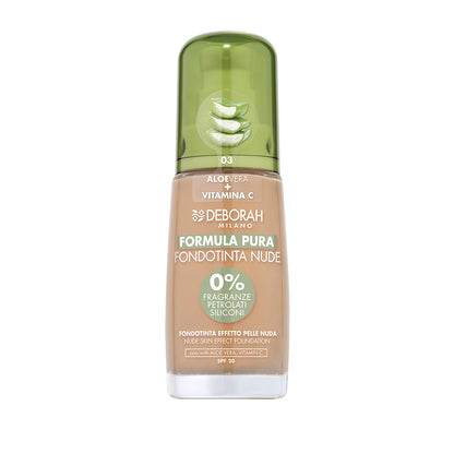 fondotinta nude per pelli sensibili e delicate Deborah Milano formula pura numero 3