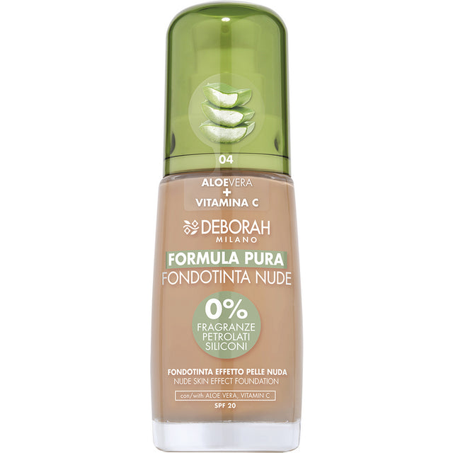 fondotinta nude per pelli sensibili e delicate Deborah Milano formula pura numero 4
