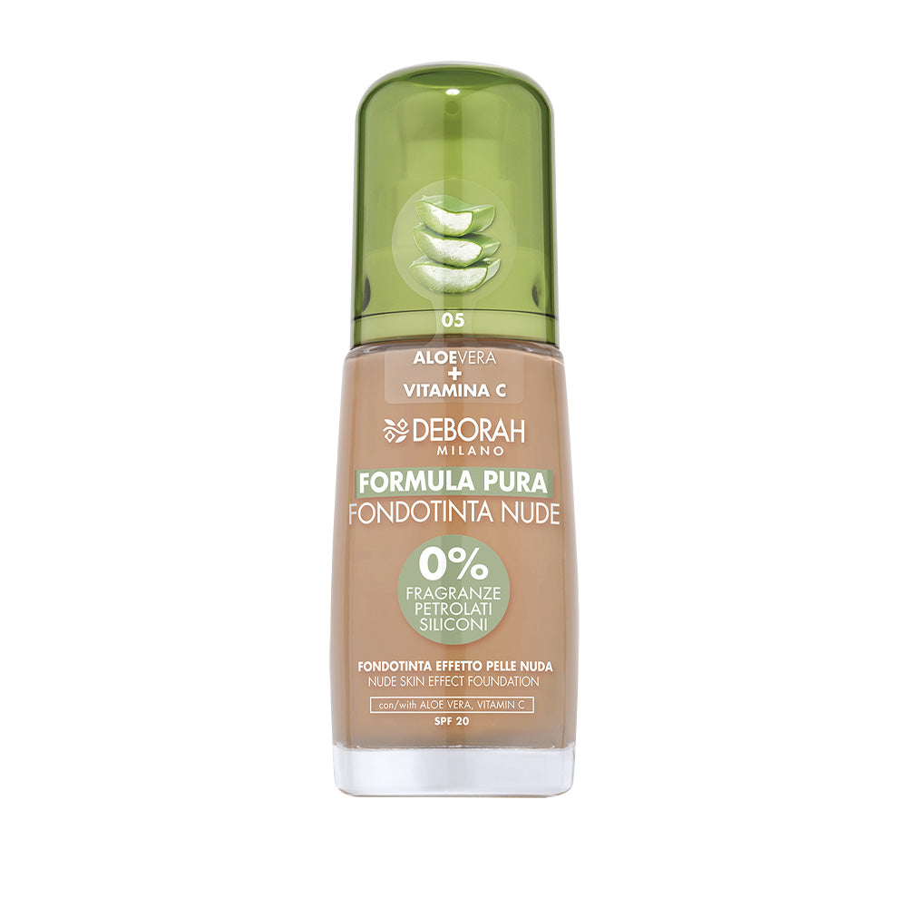 fondotinta nude per pelli sensibili e delicate Deborah Milano formula pura numero 5