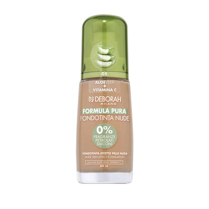 fondotinta nude per pelli sensibili e delicate Deborah Milano formula pura numero 5