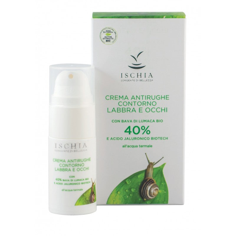 crema antirughe labbra e occhi con bava di lumaca al 40% ischia