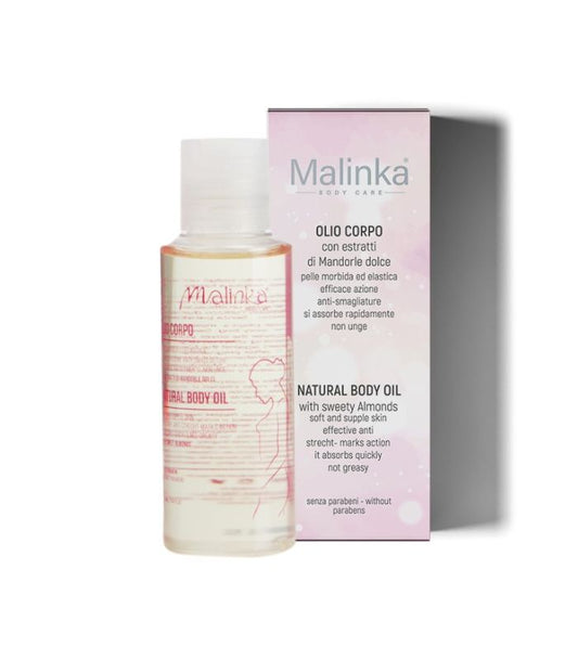 Malinka olio corpo mandorle dolci 100 ml anti-smagliature ed elastiizzante