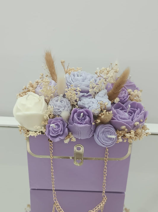 Candele Profumate bouquet floreale lilla