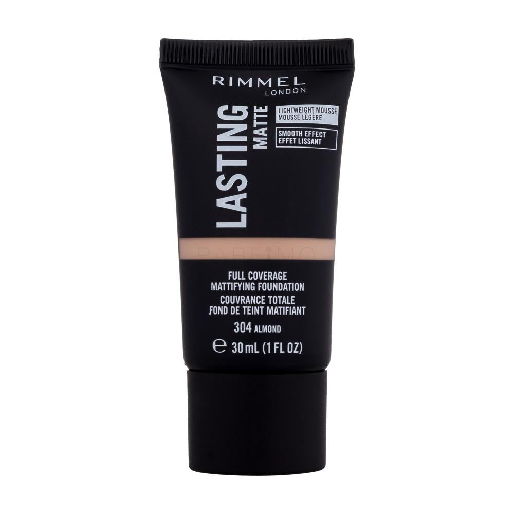 Fondotinta opaco per pelli grasse anti lucidità rimmel London Lasting matte 304