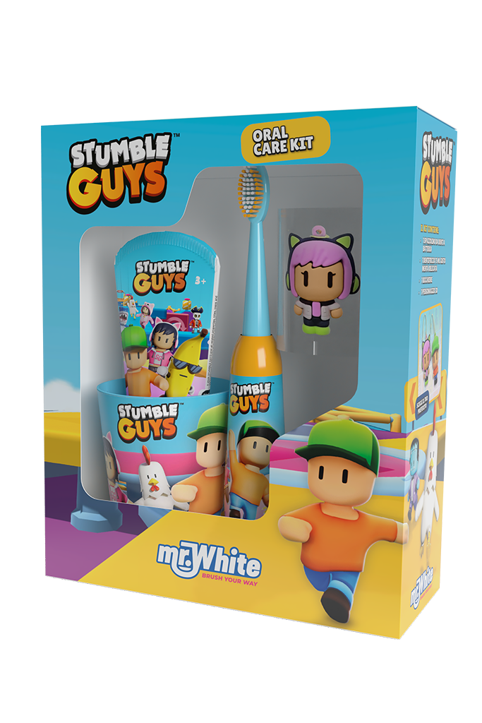 stumble guys confezione denti con personaggio