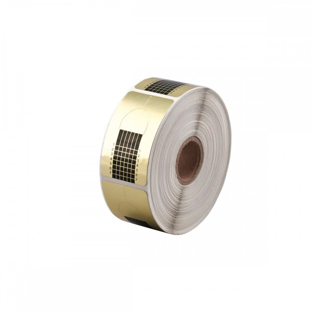 Estrosa Cartine Nail Form Rettangolari Dorate Rotolo 500 pz