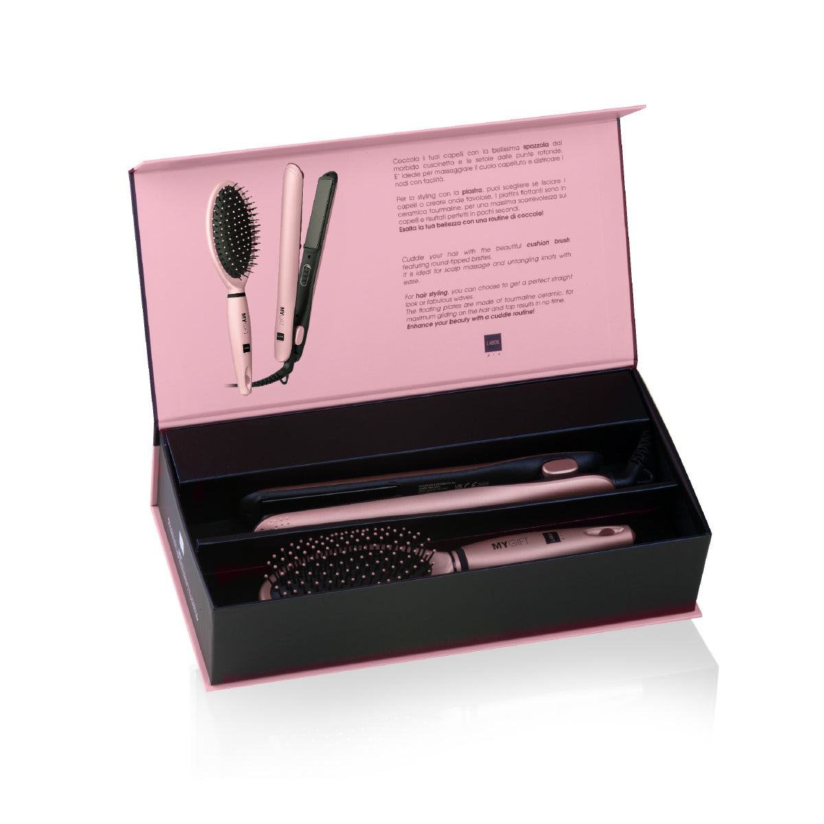 Labor My Gift Kit piastra professionale e spazzola per capelli