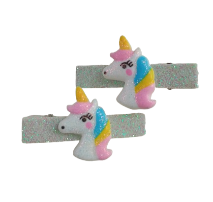 becco unicorno glitter bianco