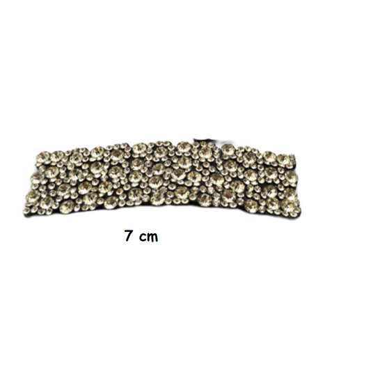 clic clac per capelli in strass argento