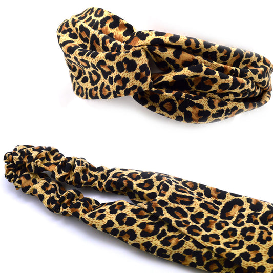 fascia per capelli leopardata animalier