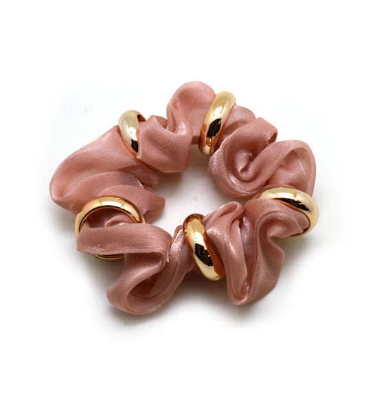 elastico fermacoda n stoffa rosa con anelli