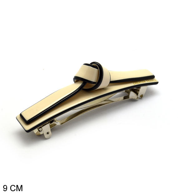 fermaglio in acetato con nodo beige