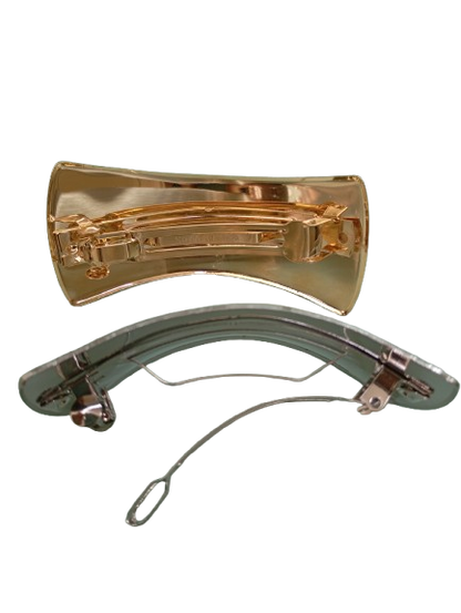 fermagli capelli metallo satinato