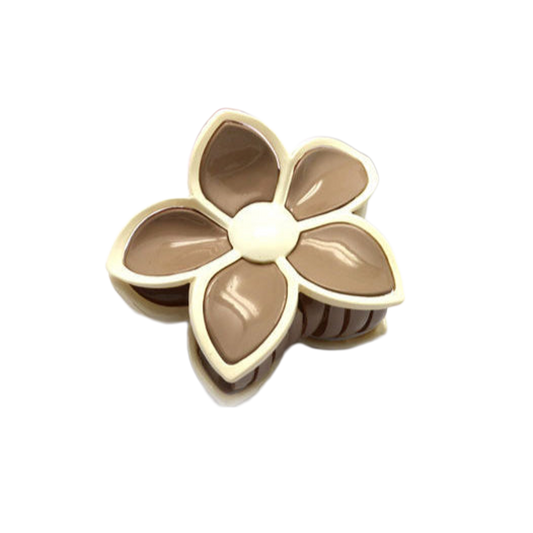 pinza a fiore beige