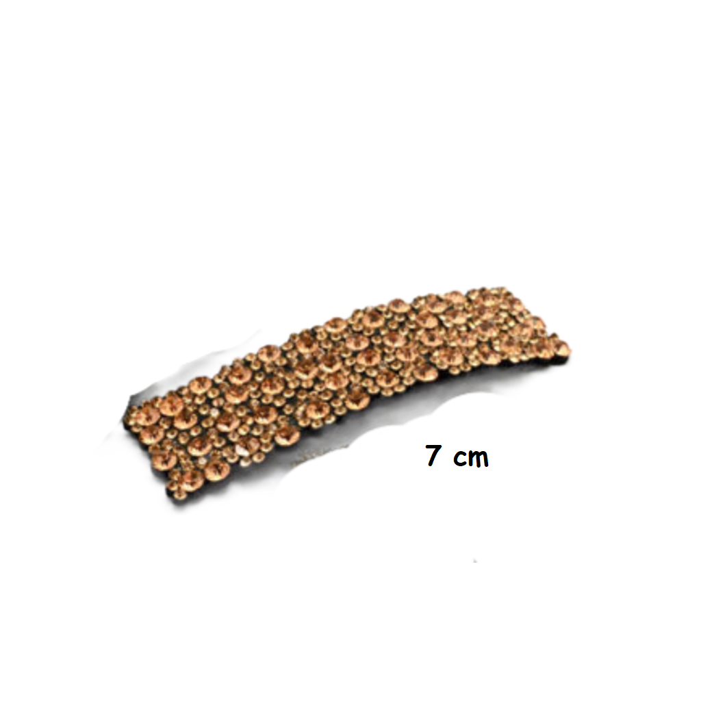 clic clac per capelli con strass oro rosa