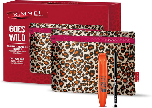 rimmel kit regalo mascara, matita e pochette animalier 