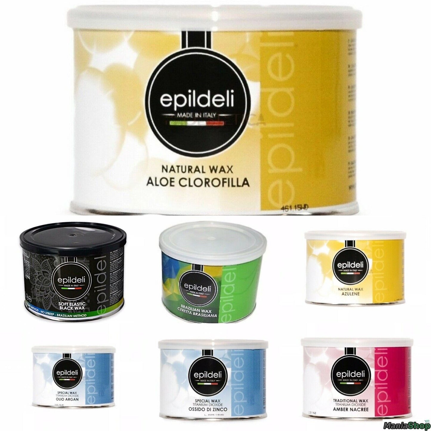 Epildeli Barattolo Cera Depilatoria Liposolubile 400 ml Vari Tipi