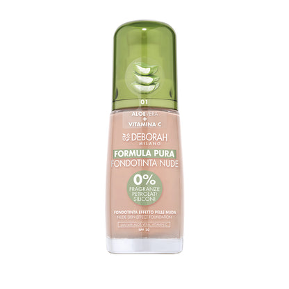 fondotinta nude per pelli sensibili e delicate Deborah Milano formula pura numero 1
