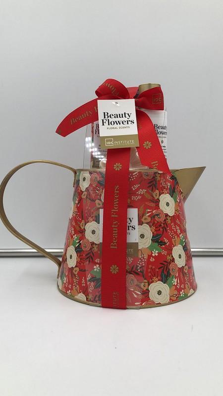IDC Institute Confezione Regalo Teiera Metallo Flowers