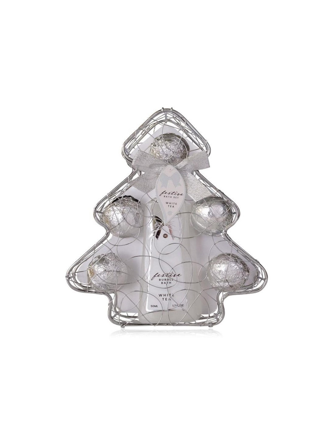 Ac Festive Confezione Metallo Albero Natale White Tea Donna  Confezione Regalo