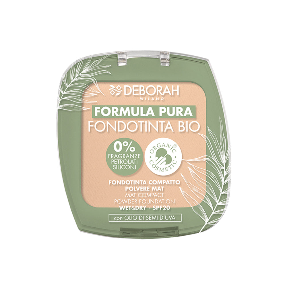 fondotinta compatto bio formula pura Deborah Milano numero 1